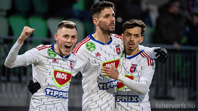 BUDAPEST, HUNGARY - APRIL 2: Szabolcs Schon of MOL Fehervar FC