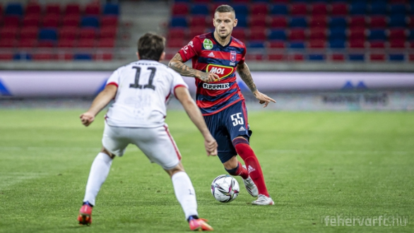 BUDAPEST, HUNGARY - APRIL 2: Marcel Heister of MOL Fehervar FC